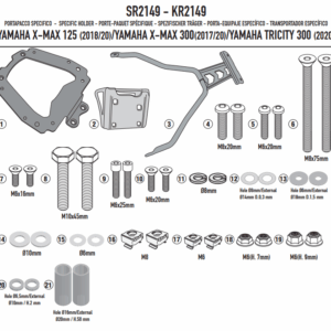 Σχάρα Givi SR2149 Yamaha TRICITY 300 / X-MAX 125/300