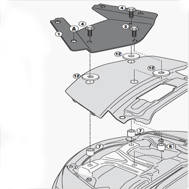 Σχάρα Givi SR3104MM Suzuki Burgman 650 (13>20) 1 Σχάρα Givi SR3104MM