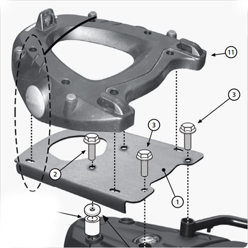 Σχάρα Givi SR5107 Bmw F650/F800 GS (08>17) F700 GS (13>17) 1 Σχάρα Givi SR5107