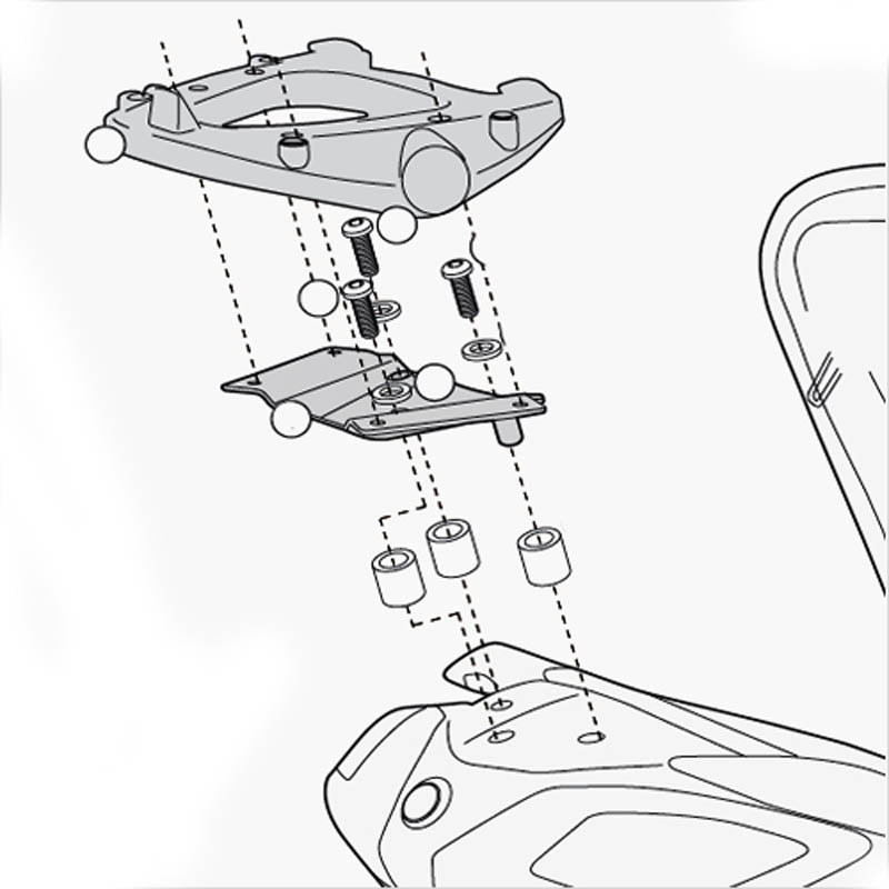 Σχάρα Givi SR7051 Sym Maxsym 400/600 (11>20) 1 Σχάρα Givi SR7051 Sym