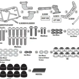 Πλαϊνές Βάσεις Givi PLO5145CAM BMW